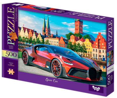 Пазли 500 елементів Sport car червона машина Danko Toys Авто С500-15-02