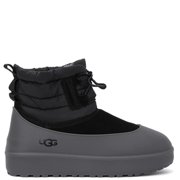 Чоловічі уггі с Галошами Чорні Замш UGG Classic Mini Lace-Up Black Suede (42, чорний)