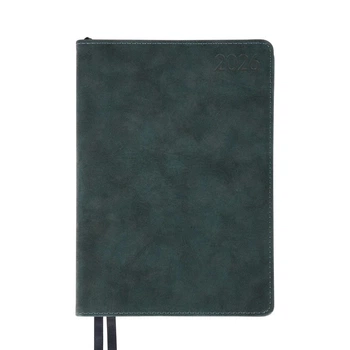 Ежедневник 2026 А5 Leo Planner Case мягкий 2526** - изумрудный