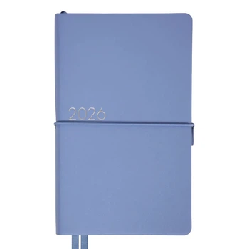 Ежедневник 2026 12*20см Leo Planner Glory мягкий 25263* - голубой