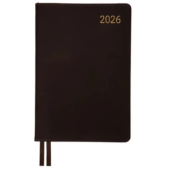 Ежедневник 2026 А5 Leo Planner Aldento мягкий 25267* - коричневый темный