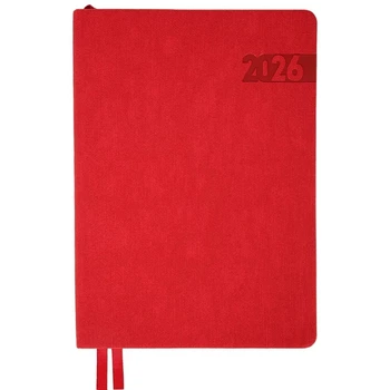 Ежедневник 2026 А5 Leo Planner Boss мягкий 25263* - красный
