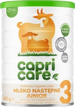 Mleko w proszku Capricare 3 Junior oparte na mleku kozim powyżej 12 miesiąca życia 400 g (9421025232206)