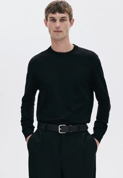 Свитер чоловічий тонкої в'язки Regular Fit H&M (58621) XL Чорний