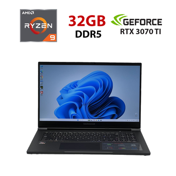 Игровой ноутбук Б-класс Maingear Vector Pro 17 MG-VCP2-17A3070T / 17.3" (1920x1080) IPS / AMD Ryzen 9 6900HX (8 (16) ядер по 3.3 - 4.9 GHz) / 32 GB DDR5 / 960 GB SSD / nVidia GeForce RTX 3070 Ti, 8 GB GDDR6, 256-bit / WebCam б/у