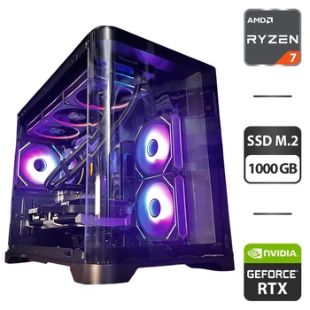 Сборка под заказ: игровой ПК GameMax Hype-M Black Tower / AMD Ryzen 7 7800X3D (8 (16) ядер по 4.2 - 5.0 GHz) / 32 GB DDR5 / 1000 GB SSD M.2 / nVidia GeForce RTX 5070 Ti, 16 GB GDDR7, 256-bit / 750W
