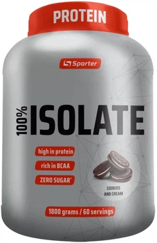 Сывороточный изолят протеина Sporter 100% Isolate порошок 1.8 кг Печенье с кремом (4820249724101)