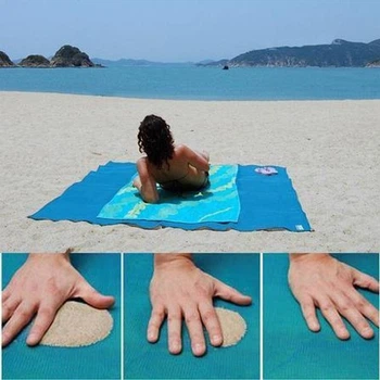 Складной пляжный коврик Sand Free Mat 2x1.5 м антипесочный для пикника и отдыха