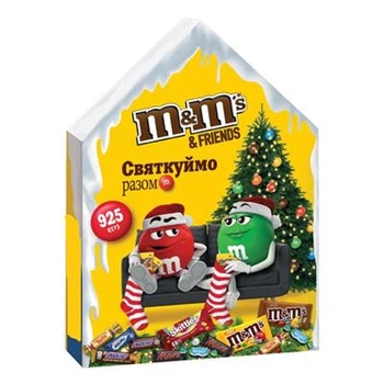 Новорічний шоколадний подарунок M&M's Хатинка 925 г