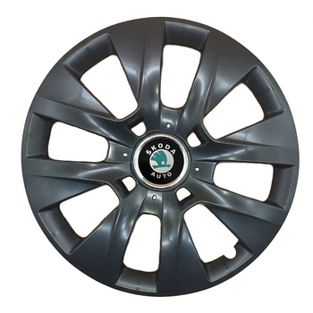 Автомобильные колпаки на колеса SKODA GREEN R15 №334 SJS черные комплект 4шт TR0306327