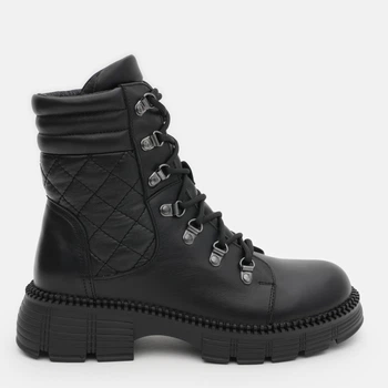 Жіночі демісезонні черевики шкіряні високі Camalini 0461/4-44-29 40 26.4 см Чорні (ROZ6501022834)