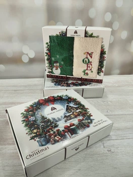 Подарочный набор новогодних полотенeц 40х60 см 2шт. Merry Christmas Set 9