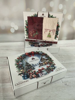 Подарочный набор новогодних полотенeц 40х60 см 2шт. Merry Christmas Set 7