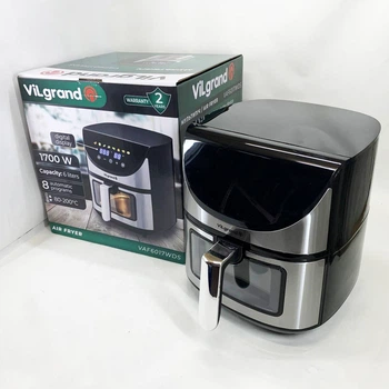 Мультипечь ViLgrand VAF6017WDS, 1700 Вт, 6 л, цифровое управление, нержавеющая сталь