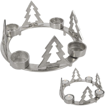 Świecznik Home and Styling Collection aluminiowy na 4 świeczki 25 cm (8719987986284)