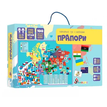 Игра обучающая Умняшка "Флаги" с многократными наклейками КП-011