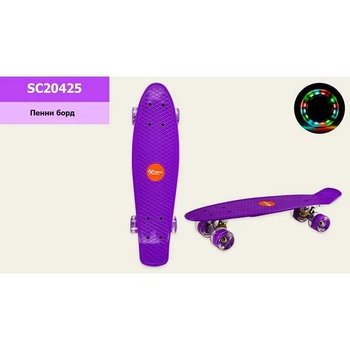 Пенни борд 56*15 см колеса PU со светом фиолетовый SC20425