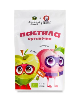 Пастила органічна нектарин і яблуко, ТМ Дунайський аграрій, 100 г