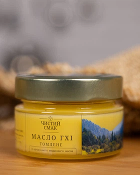 Топленое масло Гхи (из органического сертифицированного масла), Чистый Смак, 100 мл