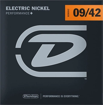 Струны для электрогитары Dunlop DEN0942 Light Nickel Plated Steel Electric Guitar Strings 9/42