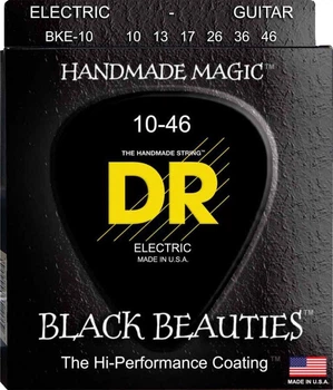 Струны для электрогитары DR BKE-10 Black Beauties Medium K3 Coated 10/46