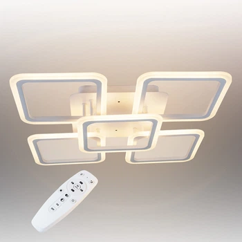 Потолочная LED люстра, светильник светодиодный белый Sunlight 6325/4+1S+S