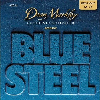 Струни для акустичної гітари Dean Markley 2036 Blue Steel Medium Light 12/54