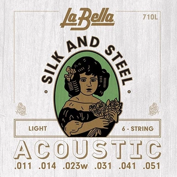 Струны для акустической гитары La Bella 710L Silk and Steel Light 11/51