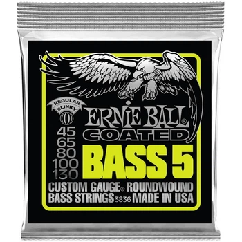 Струны для бас-гитары Ernie Ball 3836 Coated Regular Slinky 5-String Bass Strings 45/130