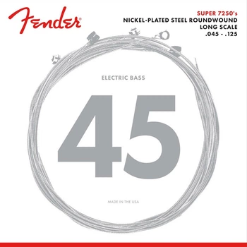 Струны для бас-гитары Fender 7250-5M Nickel Plated Steel Roundwound Medium 45/125