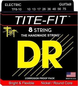 Струны для электрогитары DR TF8-10 Tite-Fit Nickel Plated Medium 8 Strings 10/75
