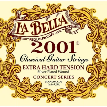 Струны для классической гитары La Bella 2001XH Silver Plated Extra Hard Tension