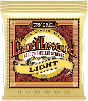 Струны для акустической гитары Ernie Ball 2004 Earthwood 80/20 Bronze Light 11/52