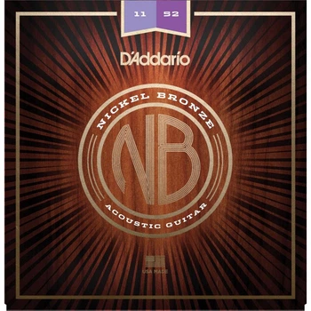 Струны для акустической гитары D'Addario NB1152 Nickel Bronze Custom Light 11/52