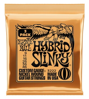 Струны для электрогитары 3 Sets Ernie Ball 3222 Hybrid Slinky Nickel Wound 9/46