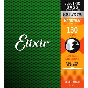 Струна Elixir 15430 Nanoweb Coated Nickel Plated Steel Single Bass String 130 Light B