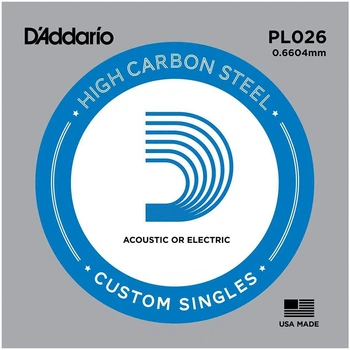 Струна D'Addario PL026 Plain Steel .026