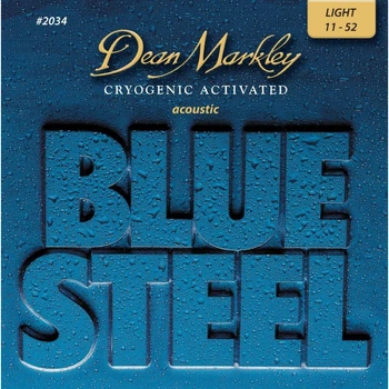Струны для акустической гитары Dean Markley 2034 Blue Steel Light 11/52