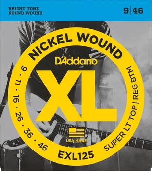 Струны для электрогитары D'Addario EXL125 Super Light Top/Regular Bottom 9/46