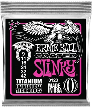 Струни для електрогітари Ernie Ball 3123 Regular Slinky Titanium Coated 9/42