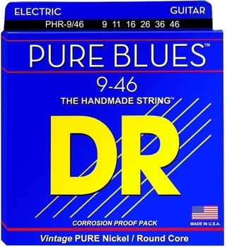 Струны для электрогитары DR PHR-9/46 Pure Blues Pure Nickel Light & Heavy Electric Strings 9/46