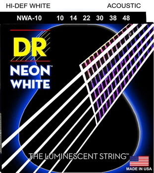 Струны для акустической гитары DR NWA-10 Hi-Def Neon White K3 Coated 10/48