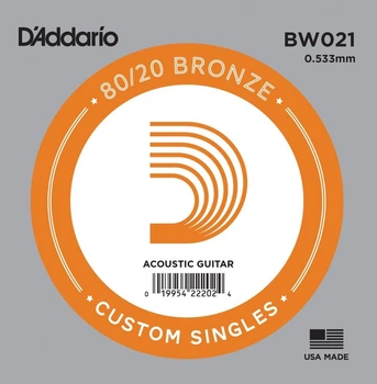Струна D'Addario BW021 80/20 Bronze .021