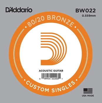 Струна D'Addario BW022 80/20 Bronze .022