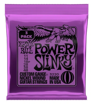Струни для електрогітари 3 Sets Ernie Ball 3220 Power Slinky Nickel Wound 11/48