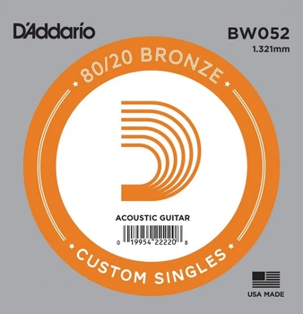 Струна D'Addario BW052 80/20 Bronze .052
