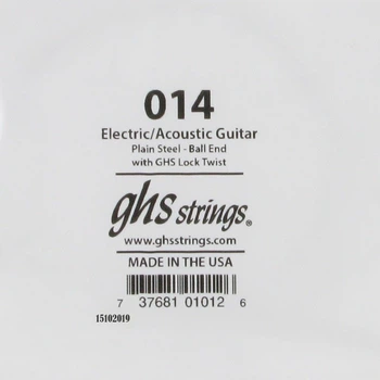 Струна GHS 014 Plain Steel Ball End Single Guitar String .014
