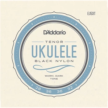Струни для укулеле D'Addario EJ53T Black Nylon Tenor 28/32