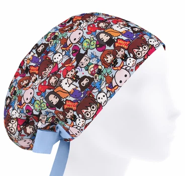 Медицинская шапочка женская HeadwearUniverse универсальная принт Гарри Поттер герои