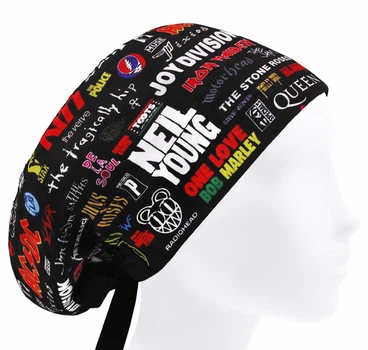 Медицинская шапочка женская HeadwearUniverse универсальная принт Музыкальный микс